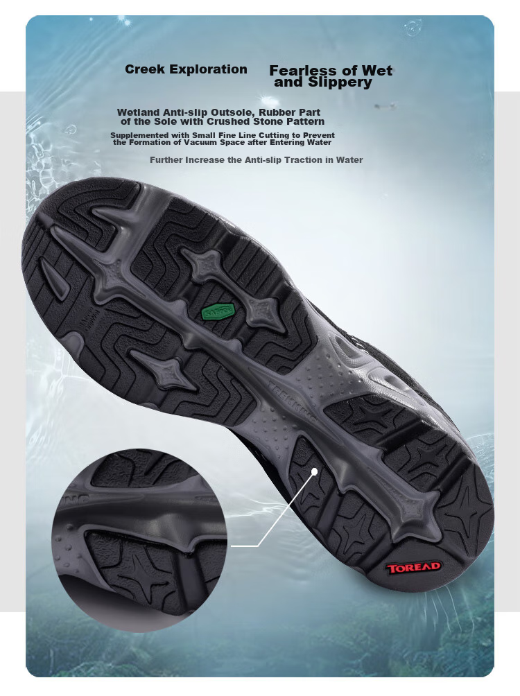 TOREAD Men's Stream Tracing Shoes, Spring And Summer Outdoor Non-Slip Breathable Mesh Water Shoes, Sports Beach Sandals TFEECM81946 3
