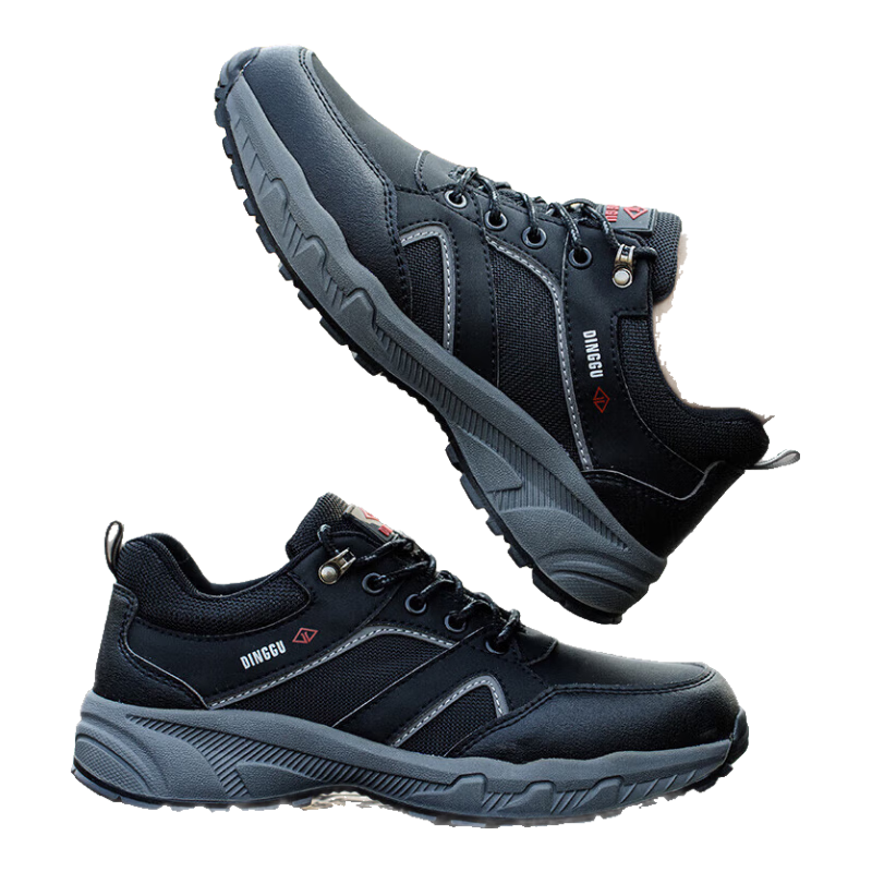 Dinggu Safety Shoes for Men with Steel Toe Cap, Puncture-Resistant, Lightweight, Comfortable, Non-Slip, for Construction Sites, 852hei44