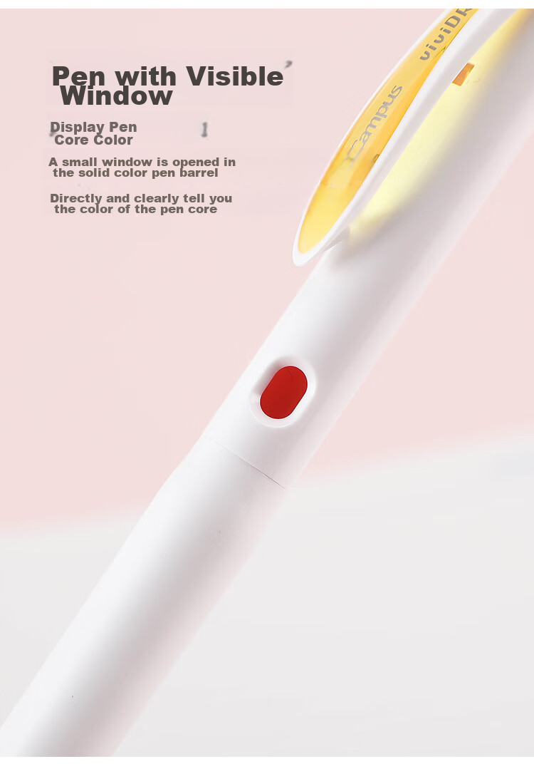 KOKUYO Imported Retractable Gel Pen Vivid DRY for College Entrance Exam, Colorful Quick-Drying Ink Pen, 0.5mm Signature Pen, Yellow Refill, 1 Piece, WSG-PR302Y 8