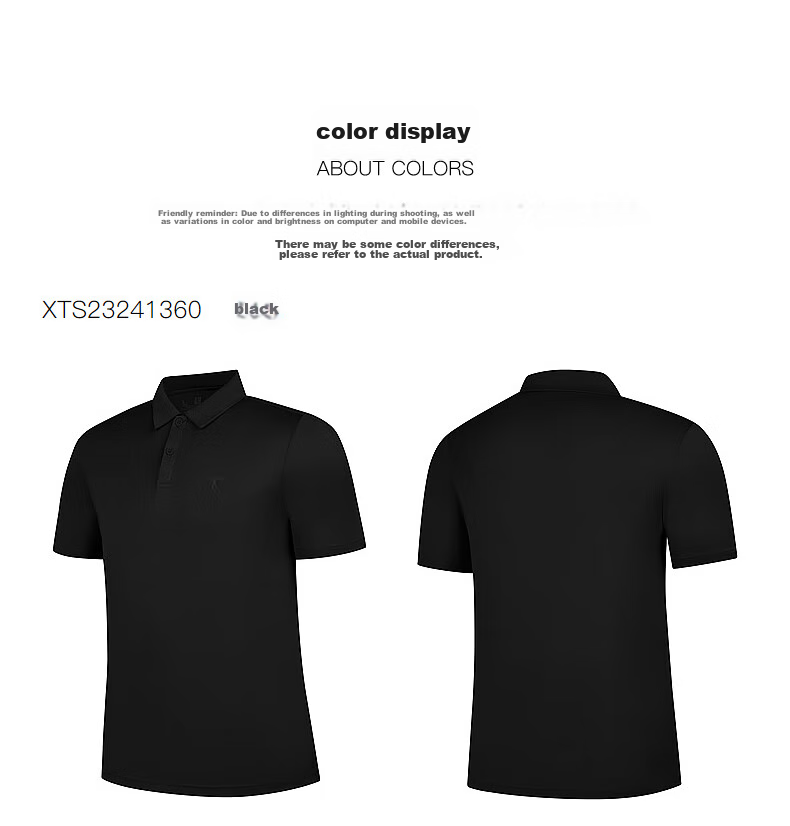 QIAODAN POLO Shirt, Men's T-Shirt, Comfortable Business Casual, Summer Quick-Dry Short Sleeve, Men's Sports Top 31