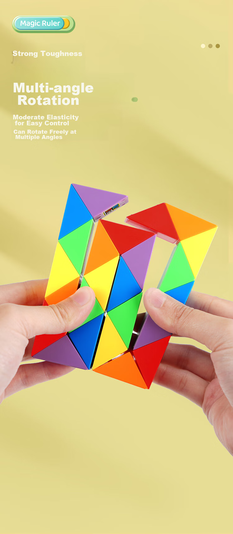 Moyuwenhua Magic Cube 24-Segment Transformable Magic Ruler Elastic Structure Shaping Beginner Teaching Toy for Boys Girls Children Gift 6