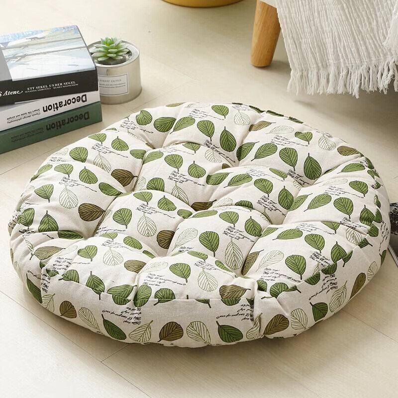 Gongxun Cotton And Linen Breathable Seat Cushion for All Seasons, Tatami Office Chair Pad, Thickened Cushion for Long Sitting, Student Butt Pad