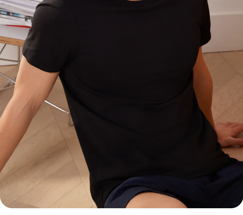 SEPTWOLVES Men's Short Sleeve T-Shirt Comfortable Breathable Versatile Cool Ice Silk Round Neck Base Shirt White L 10