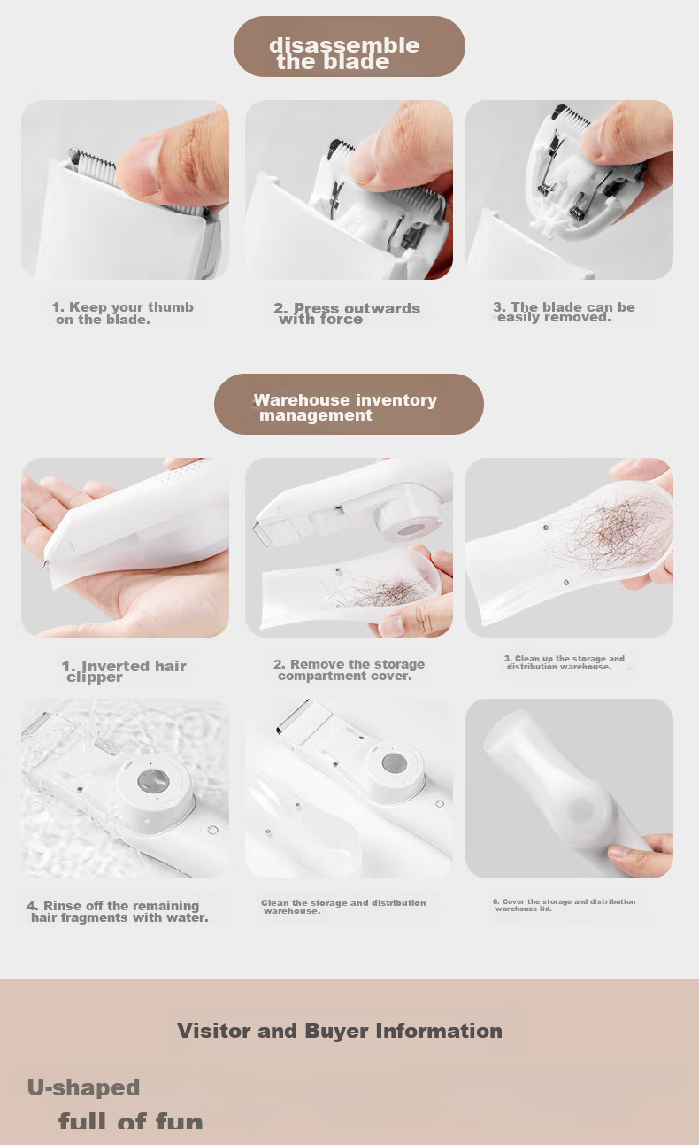 Rushan Xiaobai Pearl Baby Hair Clipper Ultra-Quiet Automatic Hair Suction Electric Trimmer for Infant Haircut 14