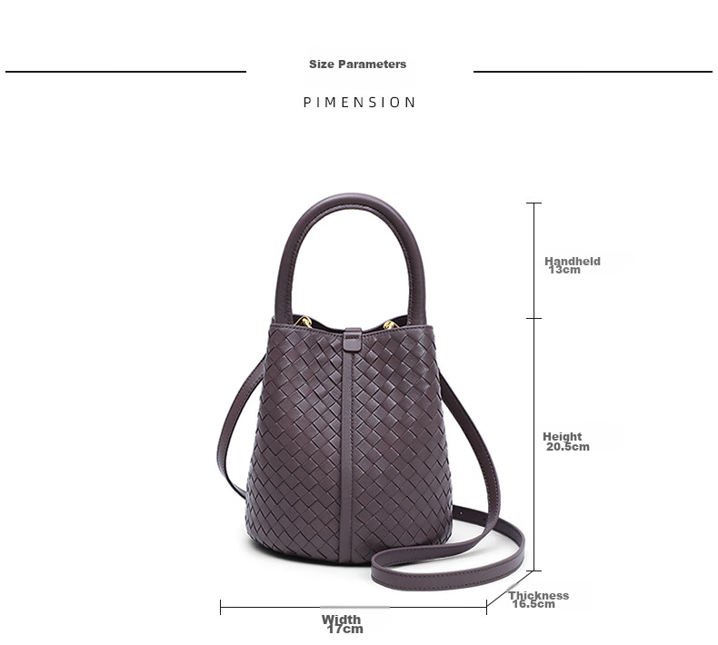 Viney Leather Bucket Bag Brand Handbag, Women's Light Luxury Crossbody Shoulder Bag, Practical Birthday And Mother's Day Gift for Mom 2