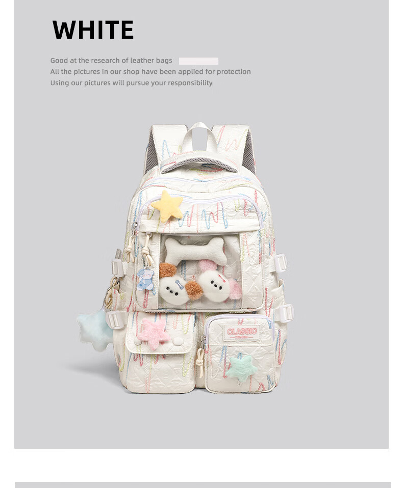 YUYULA Backpack for Women, Suitable for Commuting, Primary School, Middle School, High School And College Students, Large Capacity, Lightweight Travel Backpack, Birthday Gift 6