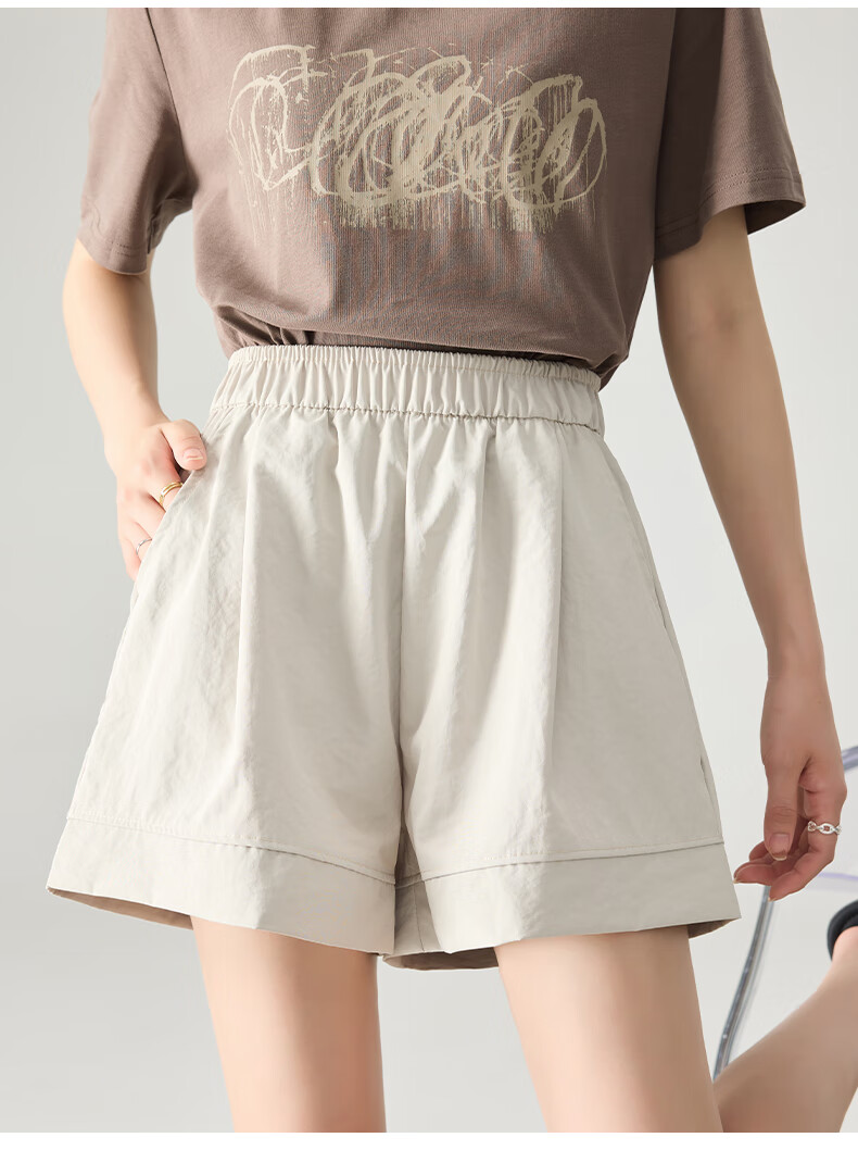 LangSha Ice Silk Yamamoto Shorts for Women, Summer 2026 Thin High-Waist Slimming Wide-Leg Mid-Length Pants, Fashionable Casual Shorts for Wome 11