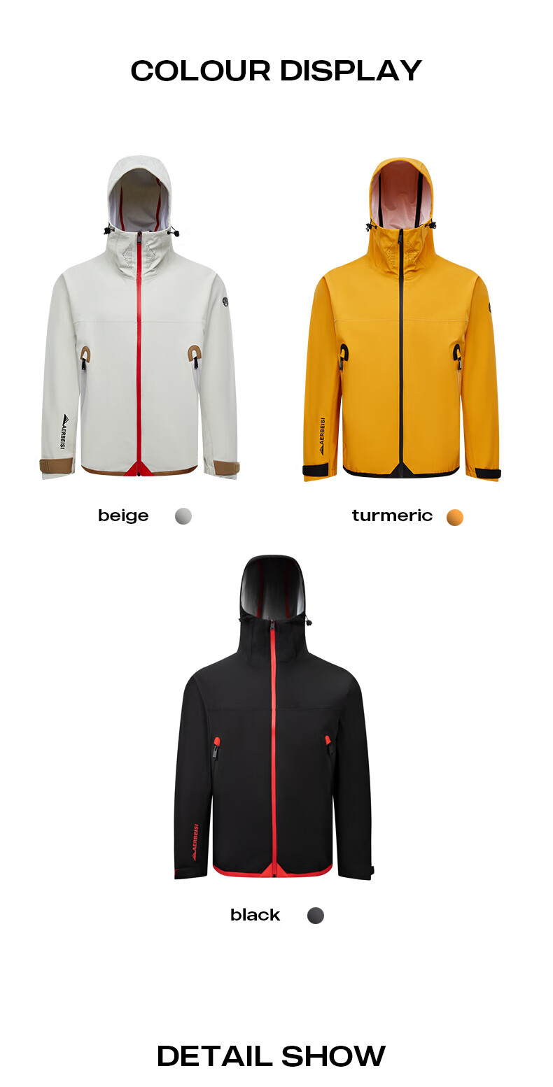 AERBEISI Functional Three-In Tactical Jacket, Outdoor Sports Hiking Mountaineering, Unisex Couple's Windproof Waterproof Windbreaker 15