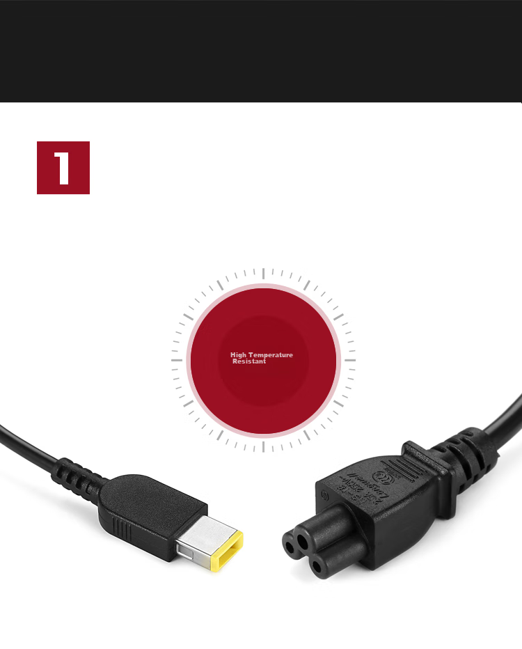 Lenovo Original Power Adapter, Rescue Laptop Charger, Thinkpad Computer Power Cord, E560 T460s X240 E470, 20V 3.25A 65W Square Port 6