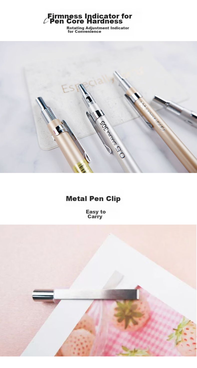 SAKURA Double-Knocking Mechanical Pencil, 0.5mm Lead Tip, Extendable, for Primary And Secondary School Students, Writing, Drawing, Sketching, Quick-Drawing, Durable Pencil, Deep Blue 8