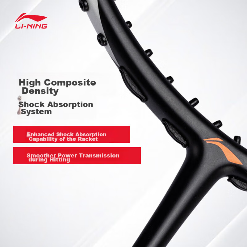 Li-Ning Badminton Racket, Zhanji 5000, High-Elasticity Full Carbon Professional Racket, Advanced Competition Training Racket, 4U Unstrung