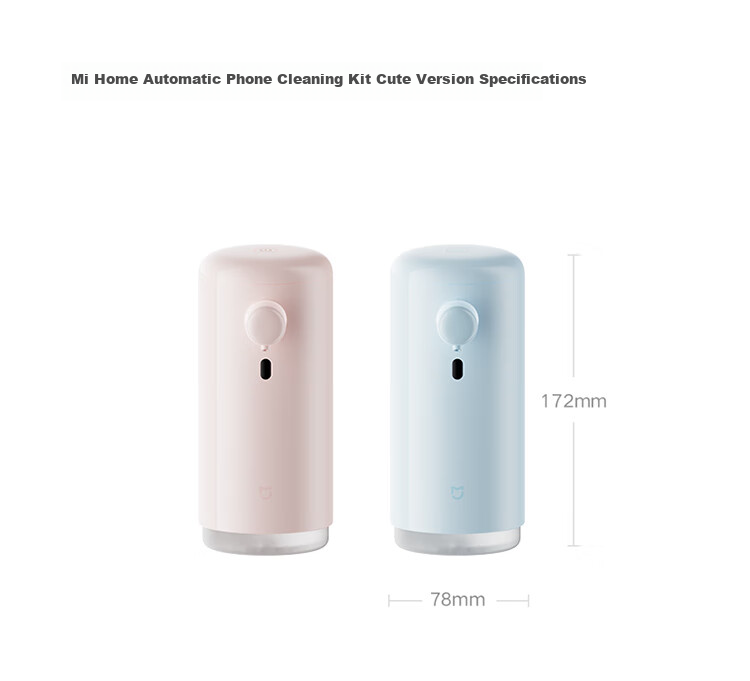 Mijia Xiaomi Automatic Hand Washing Set Cute Edition, Peach Pink Rechargeable Foam Antibacterial Automatic Hand Sanitizer Machine with Sensor, Recommended for Kitchen Bathroom Children's Gift 18
