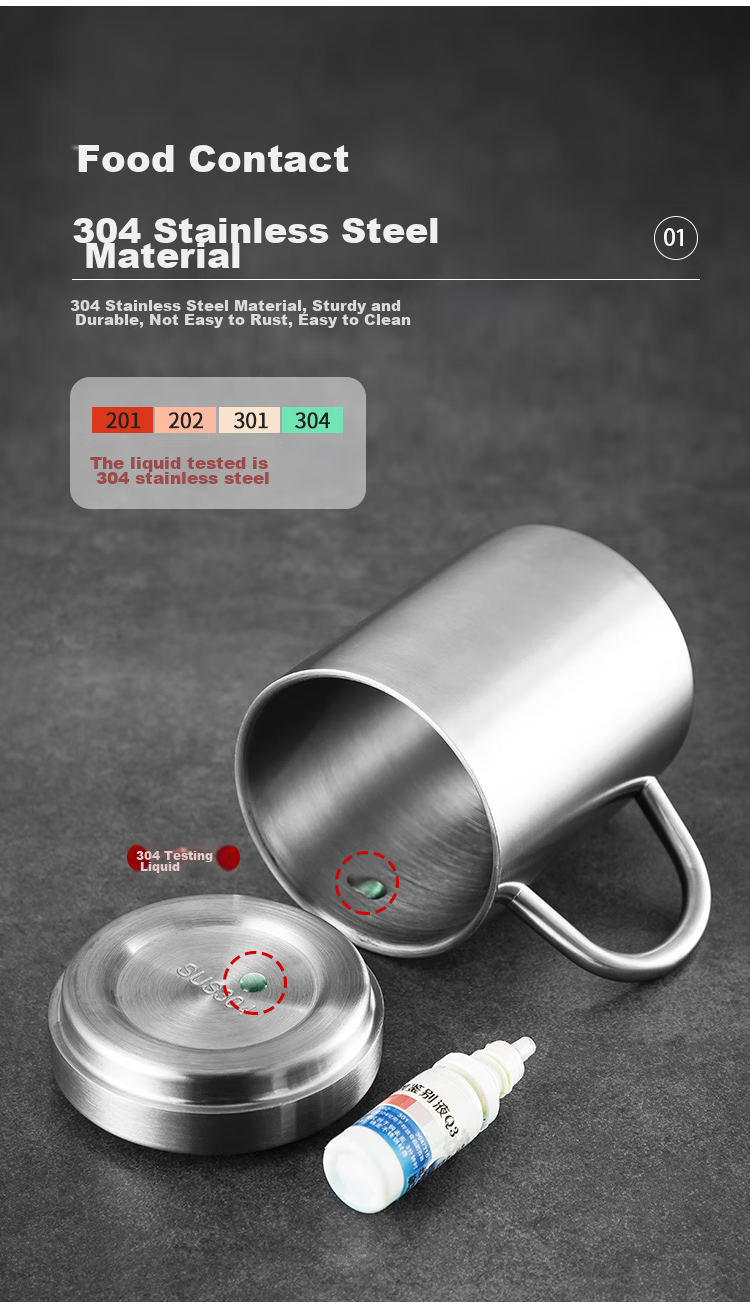 MAXCOOK 304 Stainless Steel Water Cup with Lid, Double-Layer Mug for Office, Tea Brewing And Drinking, Home Use Cup, 400ml 4