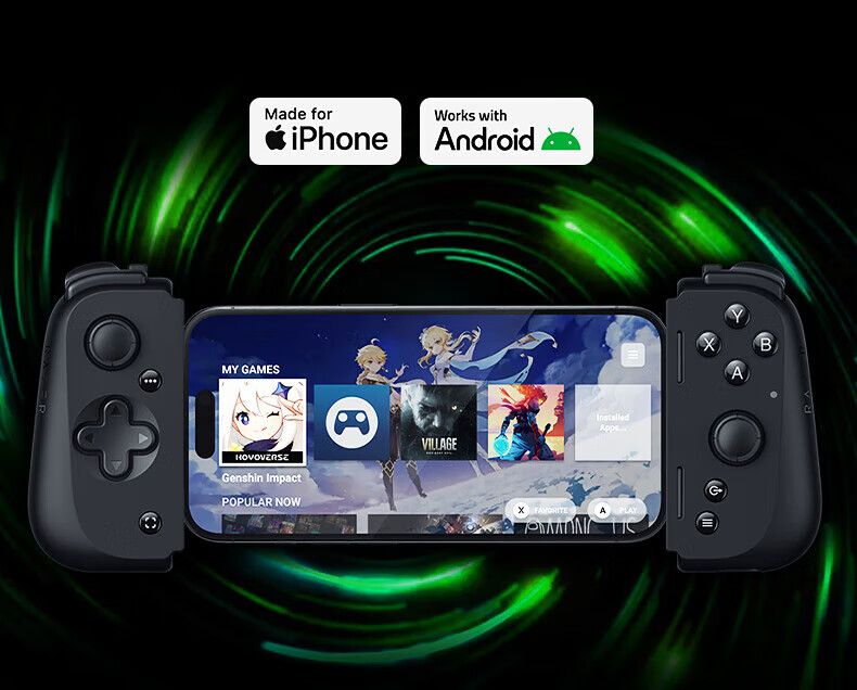 Razer V3 Gaming Controller, Ergonomic Design, Full-Size Dual-Wing Mobile Gaming Device, RPG Fighting Competition, Genshin Impact, Honor of Kings 1