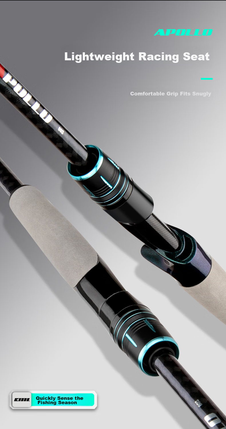 Kemailei Carbon Fiber Lure Rod Set, 2.4 Meters, Right-Handed Baitcasting Reel, M/MH Dual Rod Tip, Gun Handle Fishing Rod, Sea Fishing Rod 4