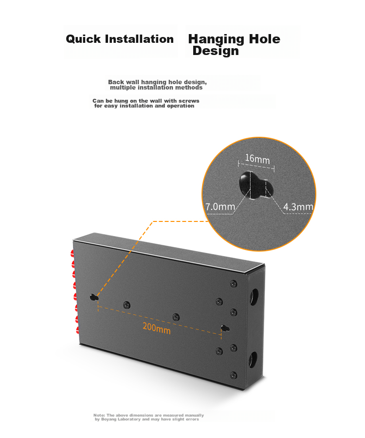 BOYANG BY-8FC 8-Port Desktop Fiber Optic Terminal Box Fully Equipped, Single-Mode Pigtail Fiber Optic Fusion Splice Box, Telecom-Grade Wall-Mounted Extension Box 8