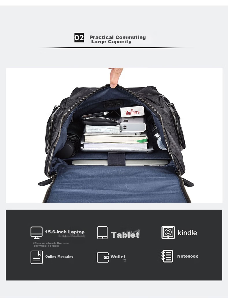 Hush Puppies Business Backpack, Large Capacity Men's Laptop Bag, Multifunctional Birthday Gift for Boyfriend 3