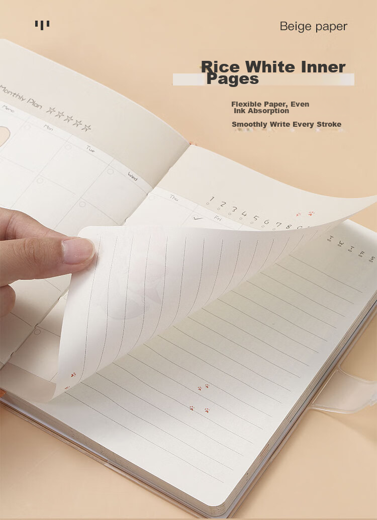 COMIX B6/114 Sheets Student Planner Notebook, Multifunctional Stationery, Pocket Notepad, Diary, Schedule Book, Mitan'er Series, with C4926 7