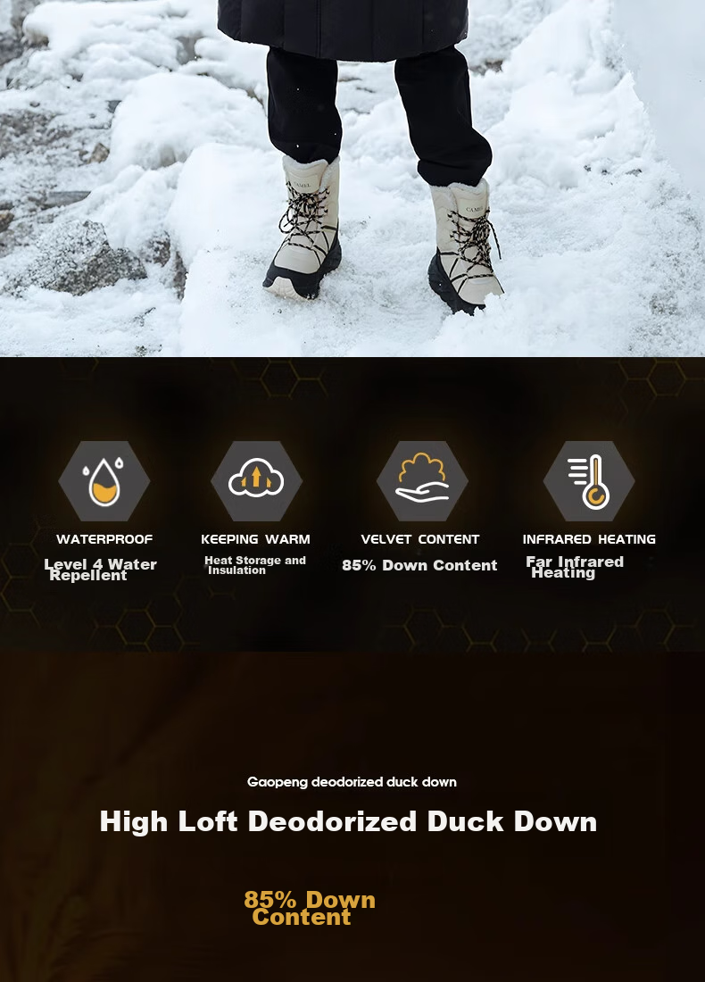 CAMEL [Wang Junkai's Style] Mid-Length down Jacket for Men And Women, Graphene Warm Coat W34CR07614 5