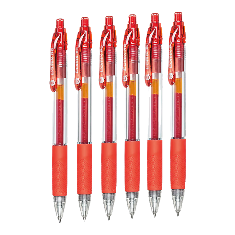 COMIX 12-Pack 0.5mm Red Retractable Gel Pen/writing Pen/signature Pen Office Stationery K37