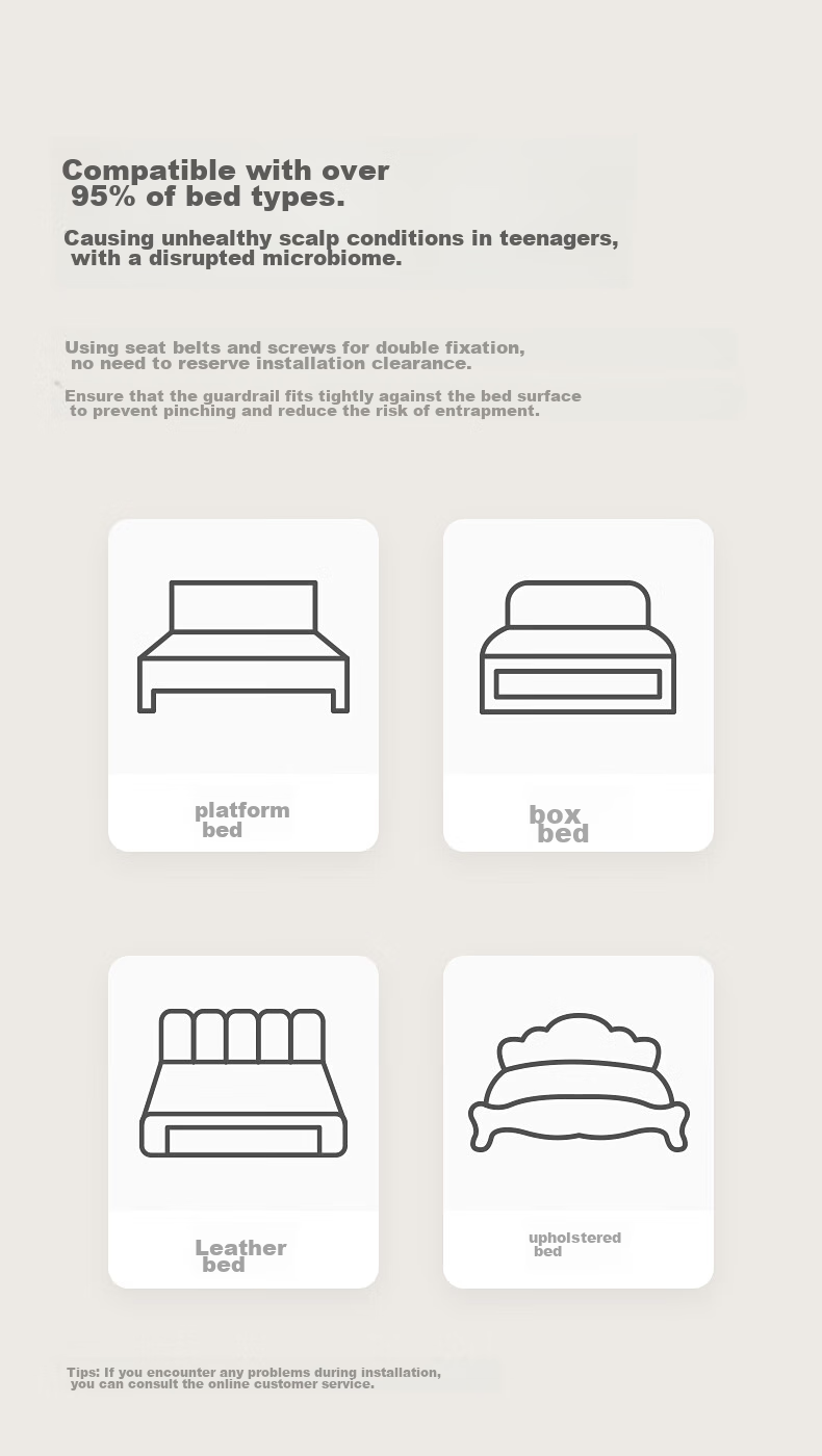 Leeoeevee Foldable Baby Bed Crib, Easy to Assemble, with Safety Guardrail, Anti-Pressure, Muya White 15
