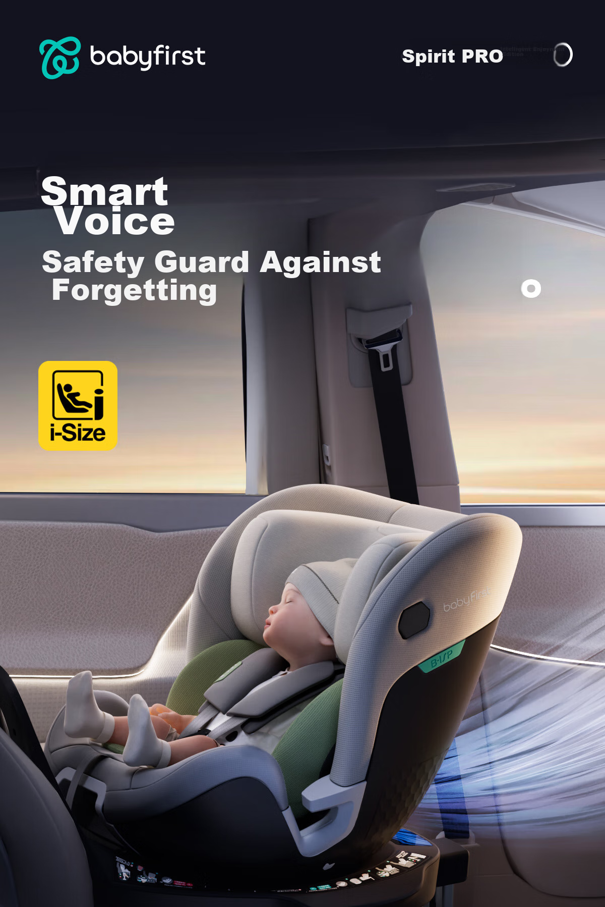 Babyfirst Lingyue Pro Infant and Child Safety Car Seat 0-7 Years i-Size Polar Gray New Regulation 2