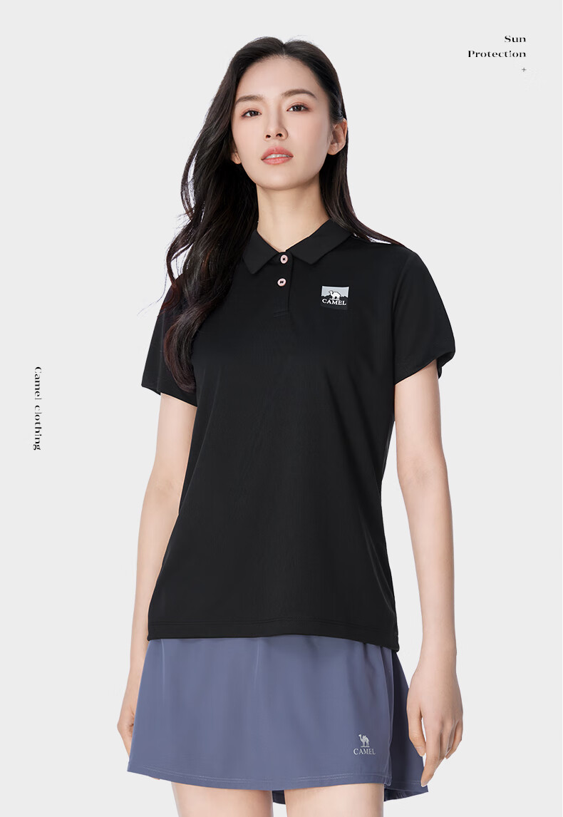 CAMEL Outdoor Quick-Dry Short Sleeve Polo Shirt Spring Summer Breathable Moisture-Wicking Fast-Dry Sports T-Shirt A14BZ01002 16