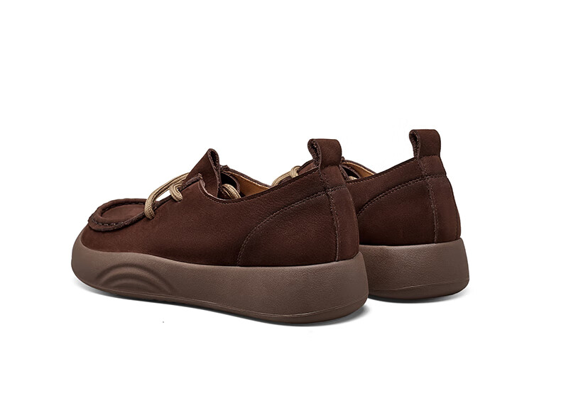 Yierkang Women's Flat Shoes, Middle-Aged And Elderly Loafers, Soft-Soled Low-Heel Slip-Ons, 29381W, Dark Brown, Size 35 9