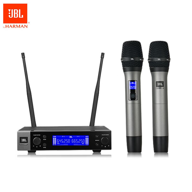 JBL VM200 Wireless Microphone System, Professional Teaching And Performance Microphones, Stage Host KTV Home Karaoke Receiver, Handheld
