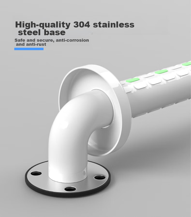 MODUN Toilet Handrail, Elderly Standing Aid, Bathroom Handrail for Seniors, Anti-Fall Shower Rail with Night Light, Barrier-Free 91W 8