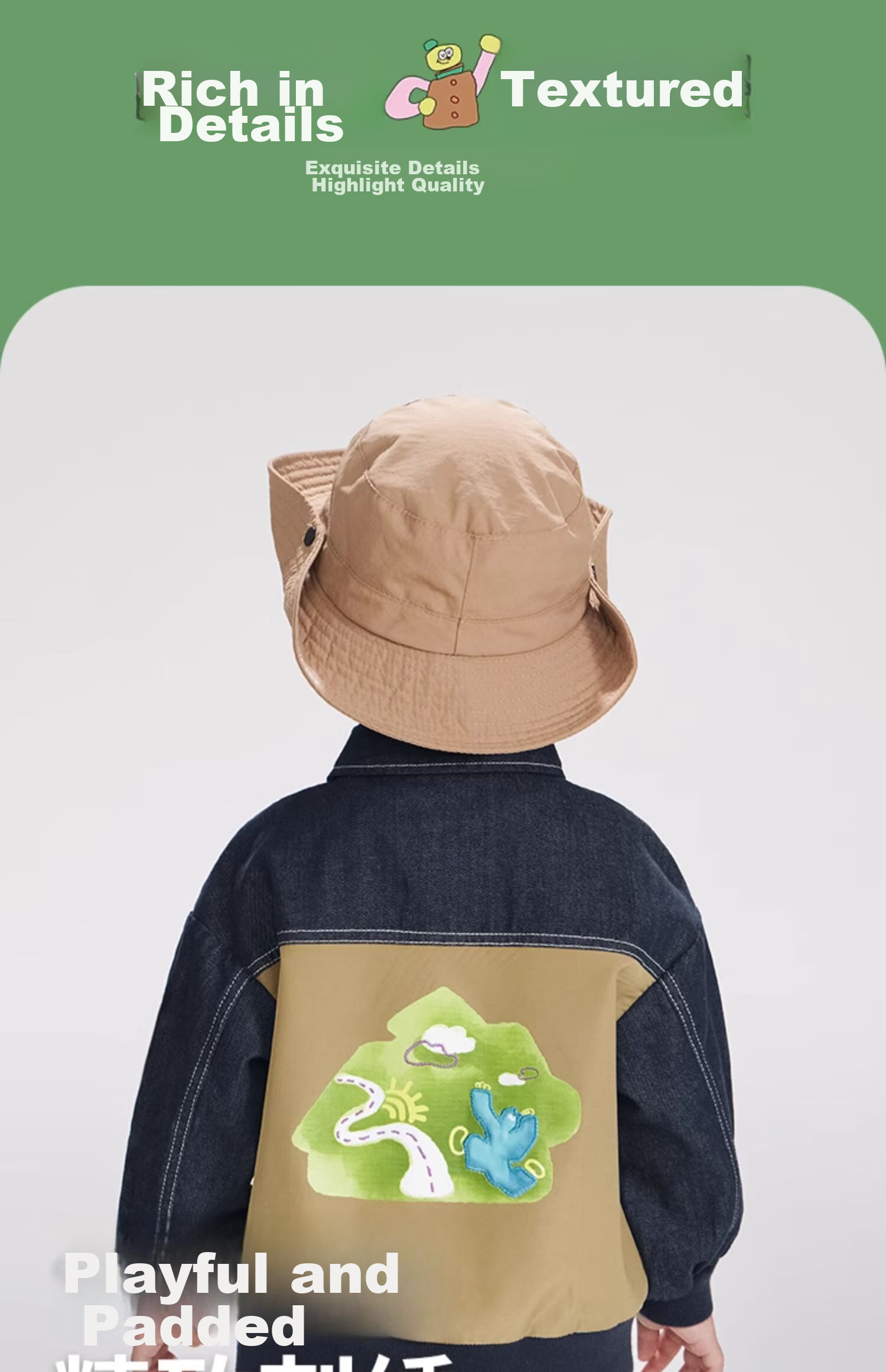 Ciciibear [Color-Fast] Boys' Denim Jacket, 2024 New Autumn Style, Trendy Children's Outerwear for Kids And Toddlers 8