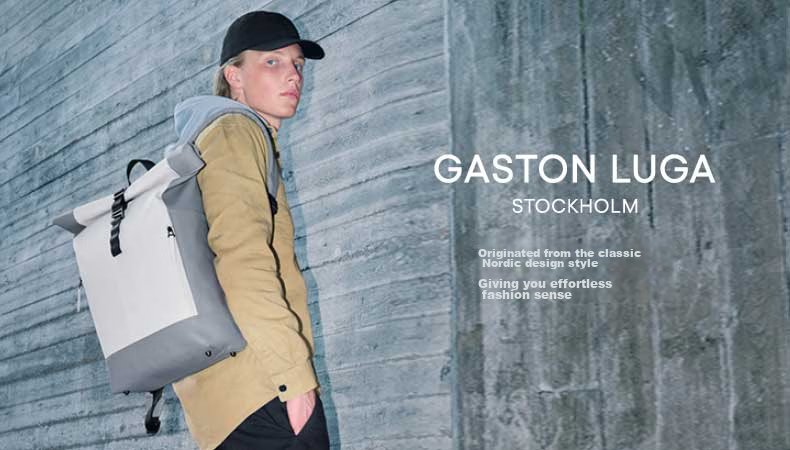 GASTON LUGA Laptop Backpack, 13-Inch Large Capacity Schoolbag, Men's Travel Backpack, Water-Resistant, Valentine's Day Gift, Elegant Black 13