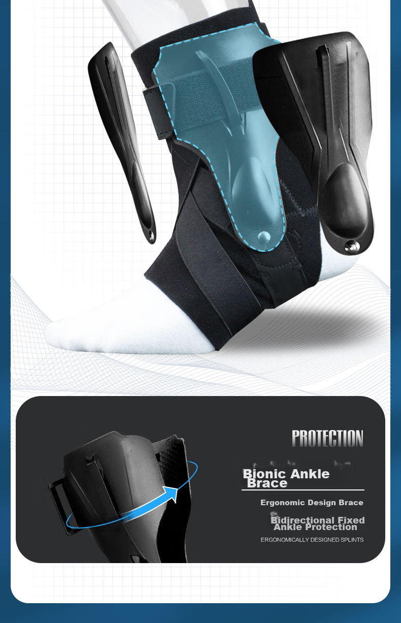 Chidong Splint Ankle Brace for Sprains, Twists, Fractures Recovery, Sports Protection, Single Pack, Black, One Size Fits All 4
