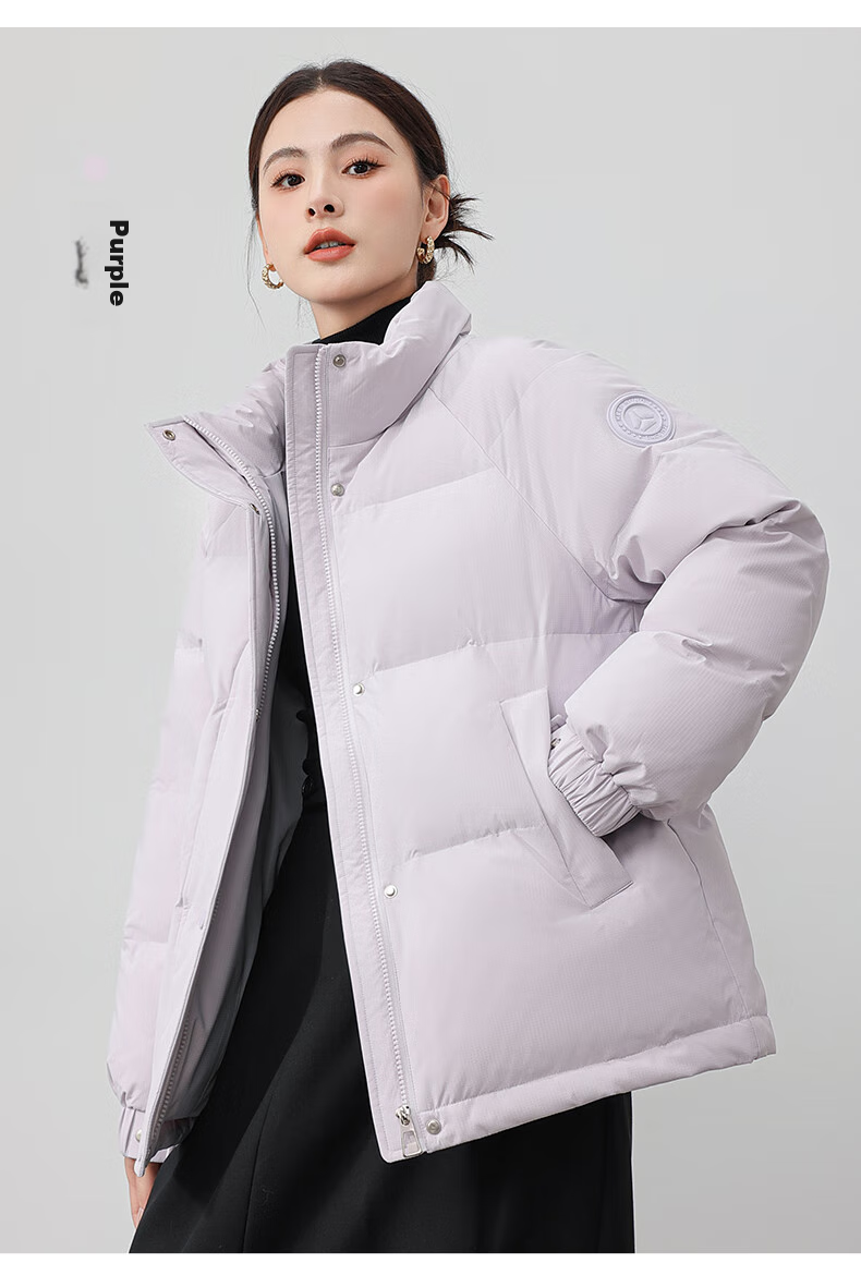 Yalu Short down Jacket for Women, 2026 New Fashion Stand Collar Petite Thick Warm Puffer Coat Autumn Winter Outerwear 18