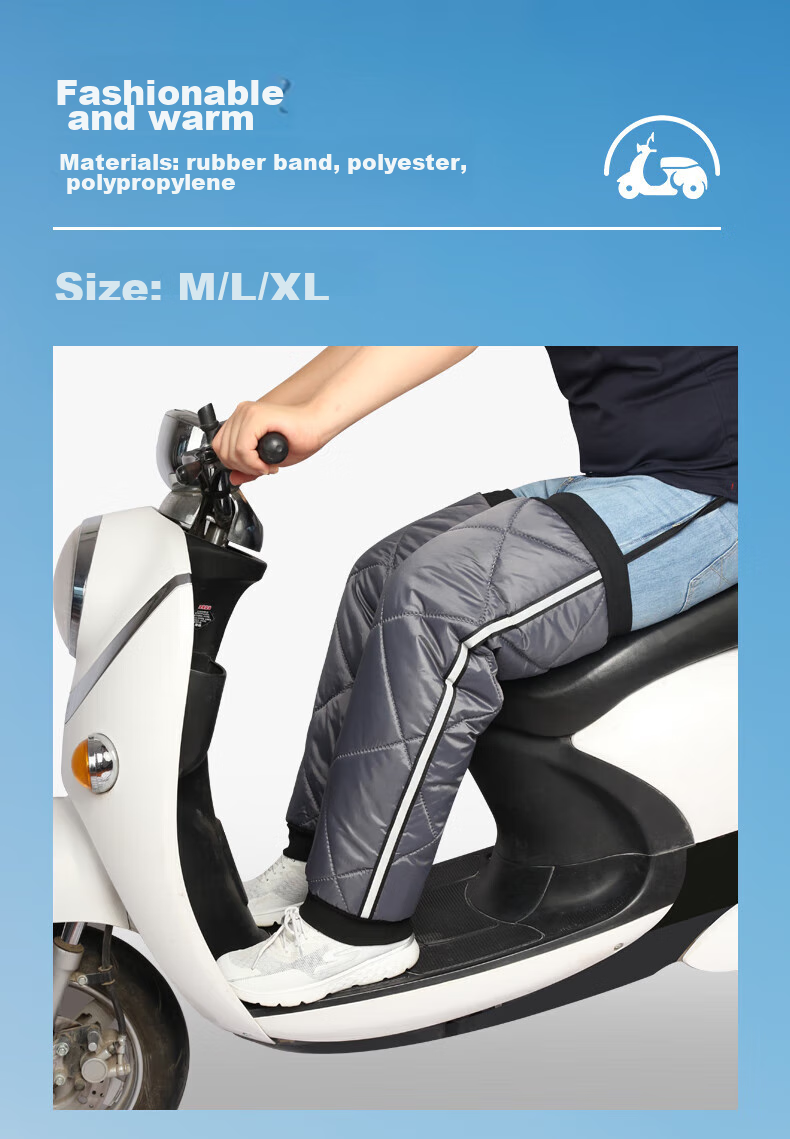 LAC Knee Pads, Motorcycle Knee Guards, Winter Cold-Proof Thickened Knee Pads, Electric Scooter Protective Gear, Leg Guards, Short Knee Pads in Black 12
