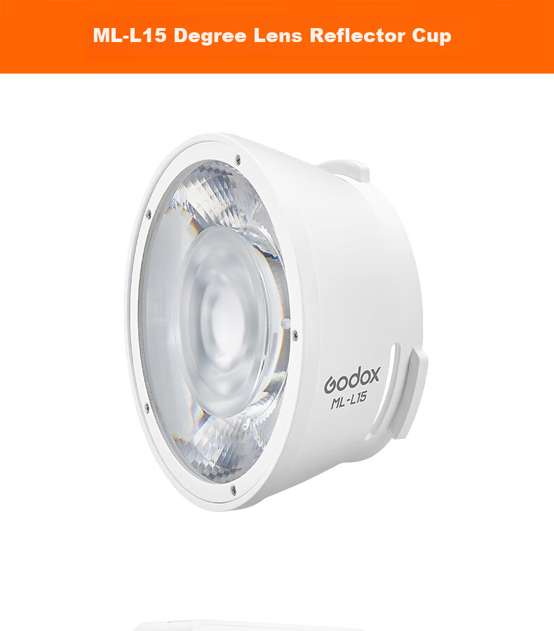 Godox ML100Bi Photography Light, Dual Color Temperature Adjustable, Portable Night Shooting Light, Portrait Fill Light, Outdoor Video Camera Light, ML-L15 Lens Reflector Cup [Official Standard Configuration] 1