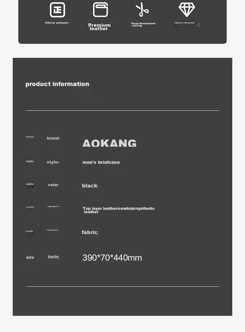 Aokang Business Briefcase, Top-Layer Cowhide Leather Handbag for Men, Laptop Messenger Bag, Birthday Gift for Husband 3