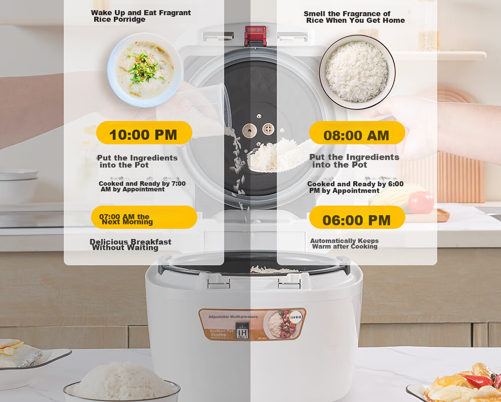 TIGER Rice Cooker Pro Smart Variable Pressure IH Japanese Imported Earthenware Coated Pressure Rice Cooker for 2-3 People, Glossy White, 3L, JPT-H10C 26