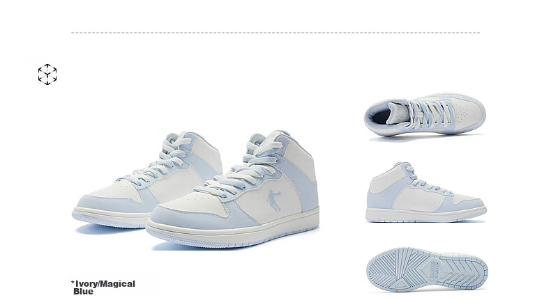 QIAODAN Women's Leather Sneakers, Air Force One Style, Waterproof High-Top Casual Shoes, Sports Shoes 16