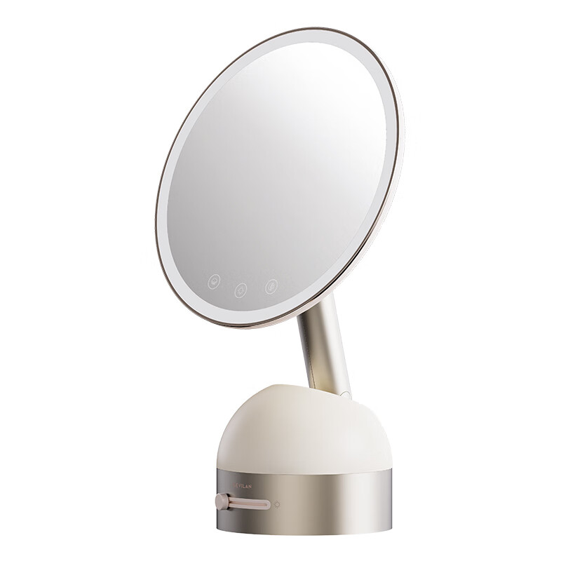 GEVILAN 3D Linkage Makeup Mirror with LED Light, Smart Illumination, Desktop Vanity Table, High-Definition Lighting Mirror, Gift for Girlfriend, Wife, Best Friend, Birthday And Wedding Present M2 White