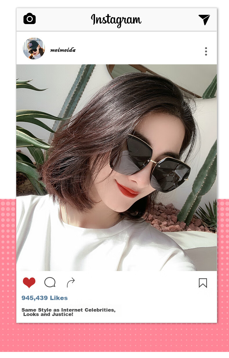Lafudelu Polarized Sunglasses for Women, UV Protection, Anti-Glare, Trendy Sunglasses, Sun Protection, Wide Frame, Slimming Effect 3