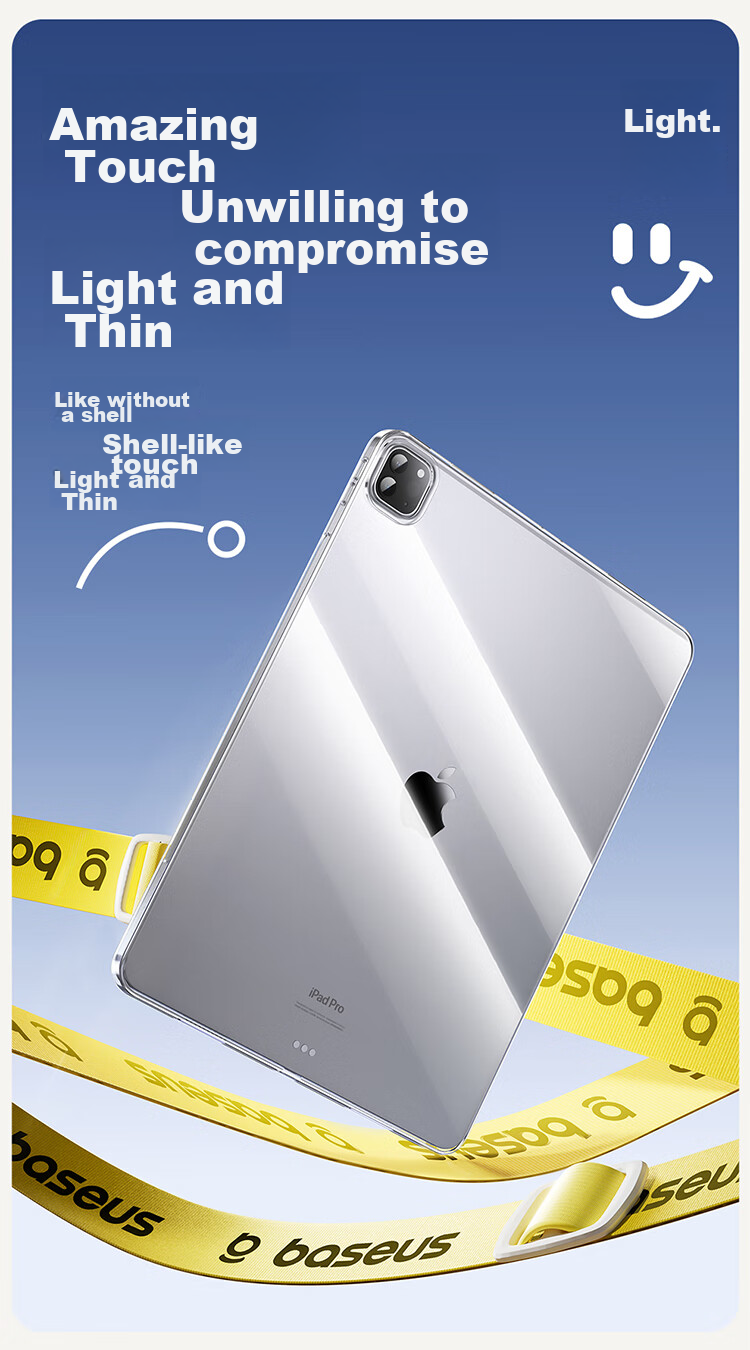 Baseus Tablet Protective Case, IPad Cover, IPad9 Gaming Case, Shockproof Transparent Soft Shell [Full Coverage Soft Case | Restores Bare Device Appearance], Suitable for IPad9/8/7-10.2 Inch 2