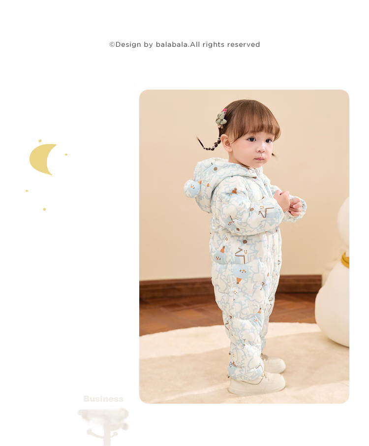 BALABALA Children's Clothing, Baby Romper, Lightweight down Jacket, Infant Clothes, Winter Outfit, Wraparound Bodysuit, Crawling Suit, for Boys And Girls, Cute And Adorable 21