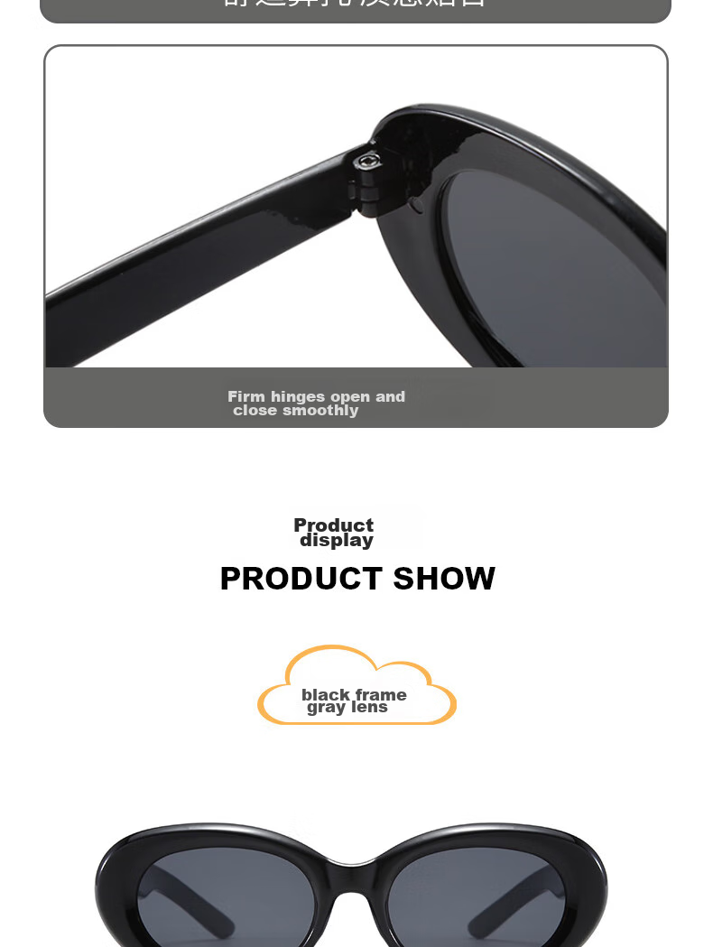 LOVECRAFT New GM Children's Sunglasses with Black Gray Lenses, Fashionable Outdoor Street Photography Sunglasses for Boys And Girls 4