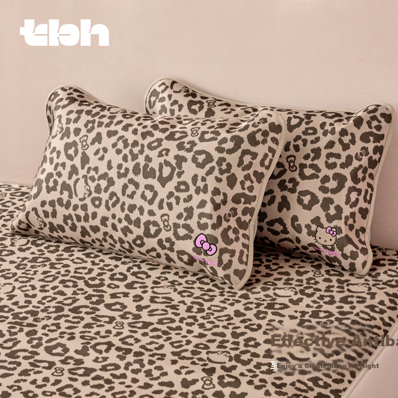 Tbh Sanrio Hello Kitty Ice Silk Cooling Mat for Home Use, Machine Washable Soft Mat for Summer, 150x200cm with Straps