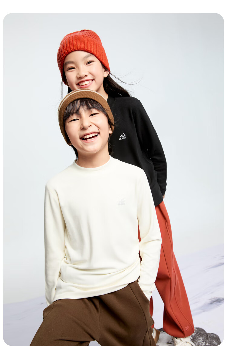 Annil Children's Clothing, Boys And Girls Mid-Neck Knit Sweater, 2024 Winter New Style, Black, Size 140 6