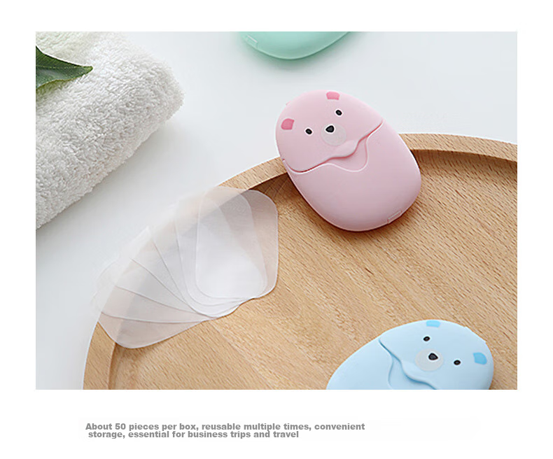 Siwangongli Disposable Soap Sheets Portable Soap Paper for Travel, Outdoor Use, Children, Mini Petals Hand Washing Sheets SW7372 13