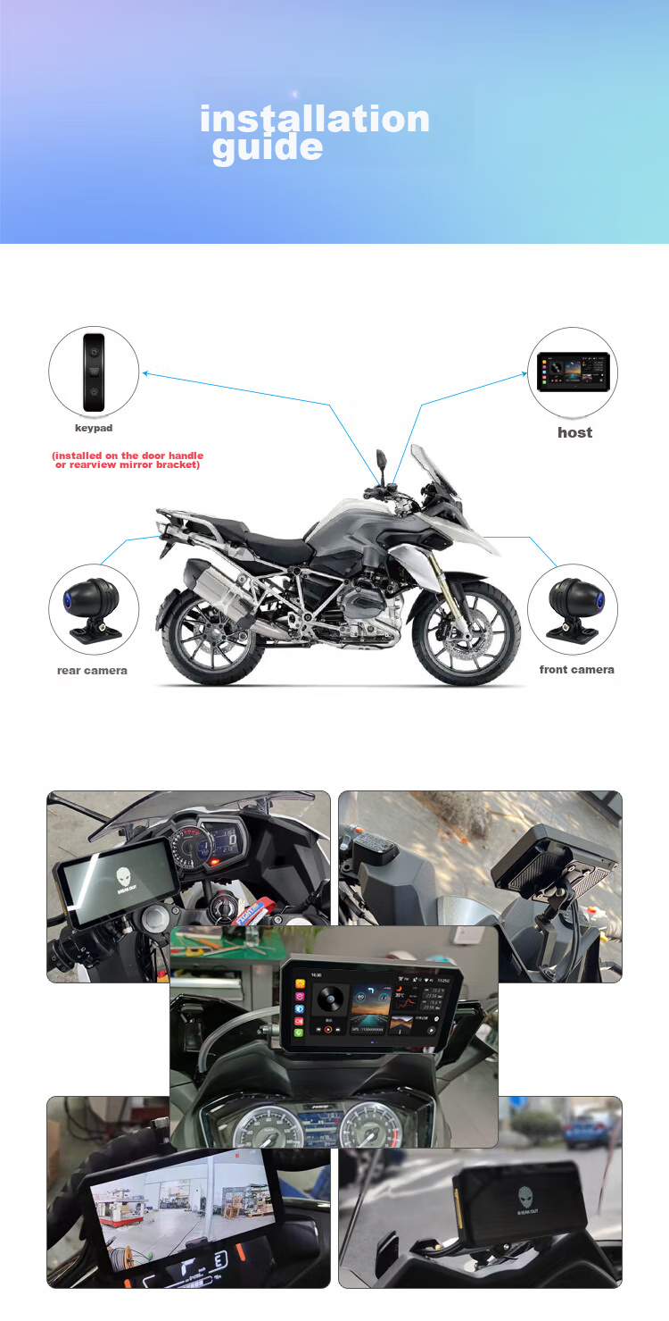 Tupozhe M3 Motorcycle Dash Cam, Smart Car System, Navigation Device, Tire Pressure Monitoring Warning, 4G Remote Live Streaming 27