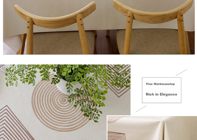 MOON TIME Tablecloth, Fabric Waterproof And Oil-Resistant, Washable Dining Table Cover, Rectangular Table Mat, PVC Table Pad, 140*180cm 10