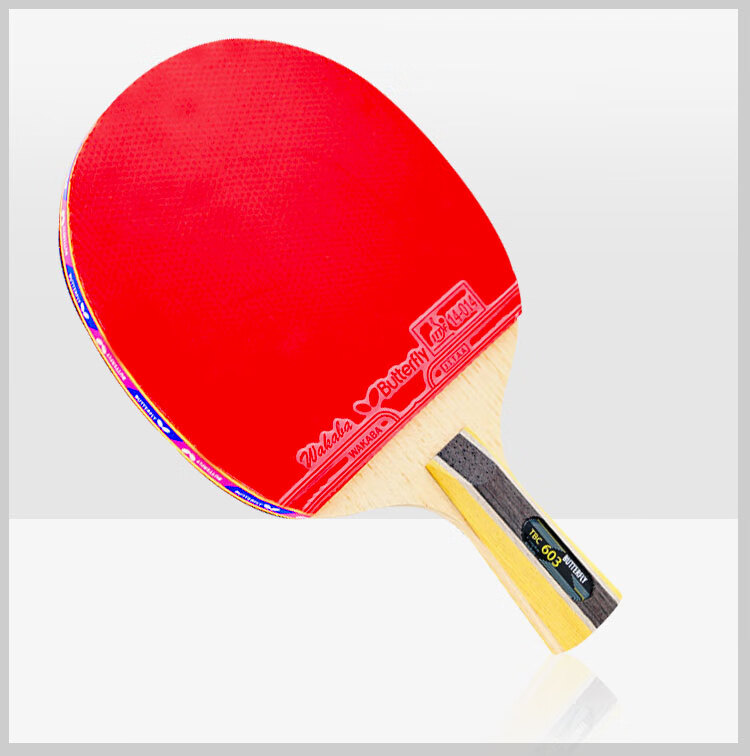 BUTTERFLY 6-Star Table Tennis Paddle, Double-Sided Reverse Rubber, Professional Competition Racket, Single Paddle 603-Straight Handle, Includes Paddle Case 8